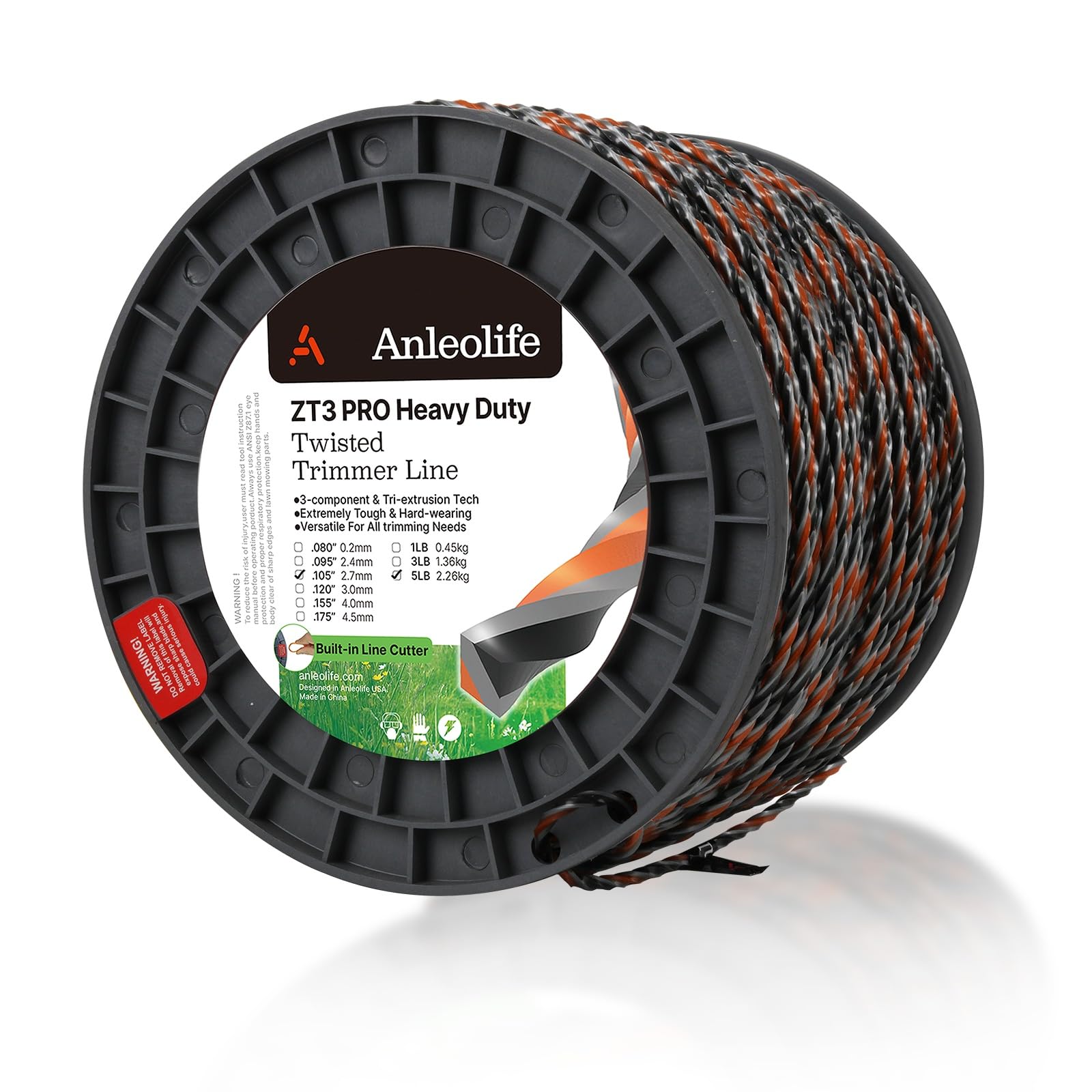 Anleolife carrete frontal 5 lb mostrando capacidad y ahorro