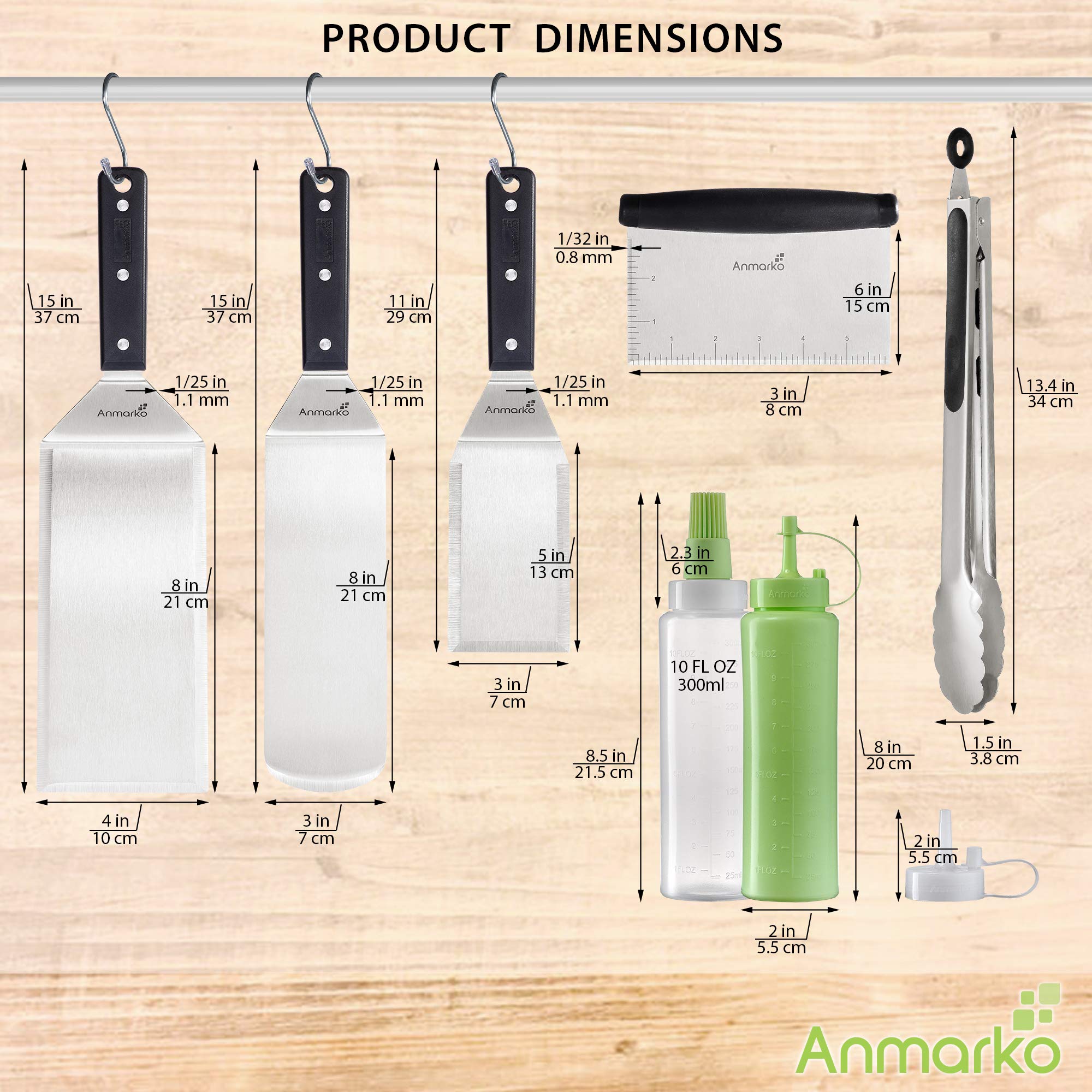 Anmarko conjunto completo desplegado que muestra todas las piezas incluidas