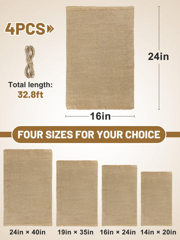 ANPHSIN rollo de cuerda de yute incluido para cierre y sujeción práctica
