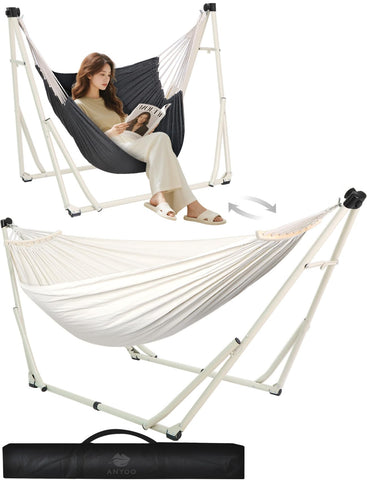 ANYOO vista frontal del soporte ensamblado, estabilidad y durabilidad