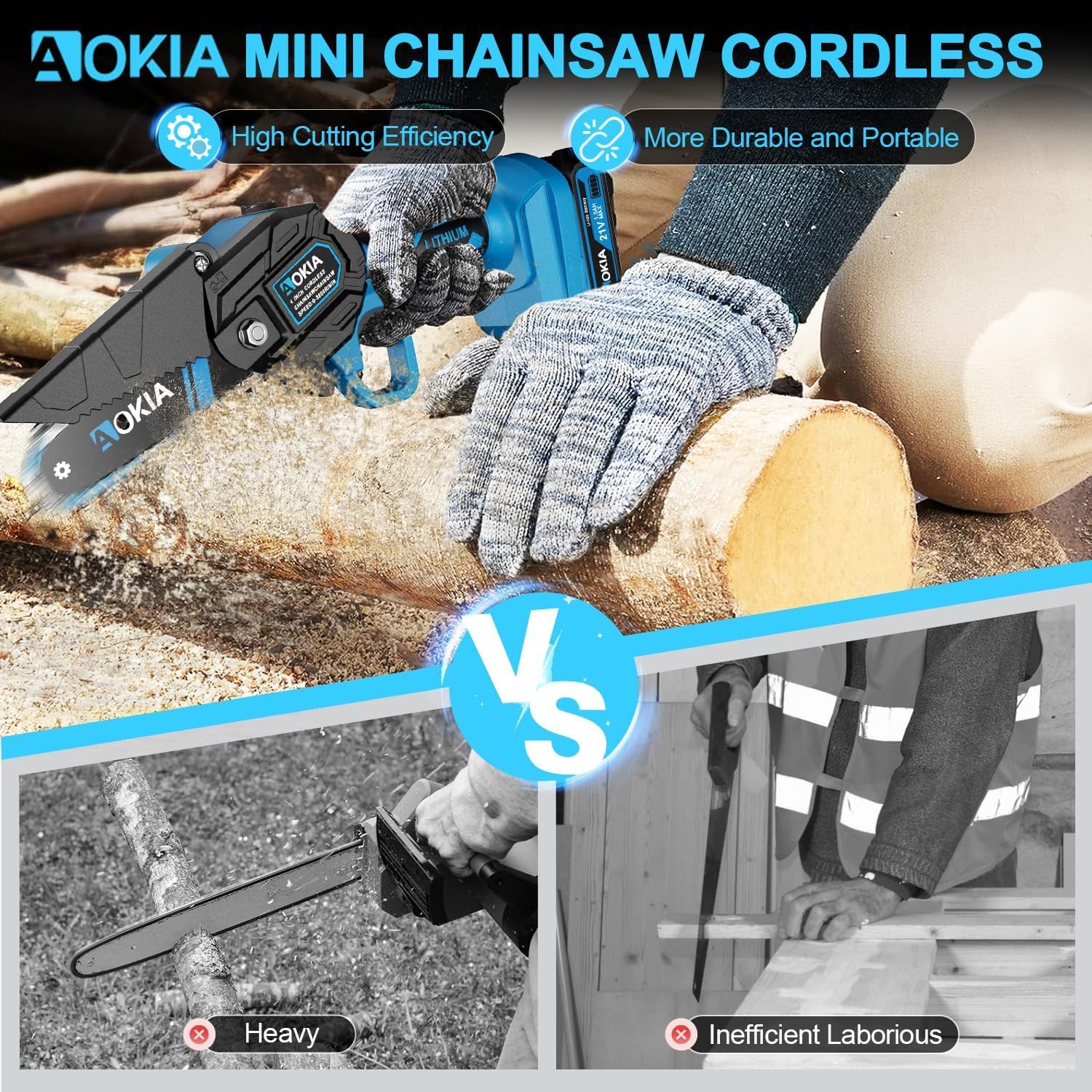 Aokia kit completo con baterías, cargador, cadenas y guantes incluidos