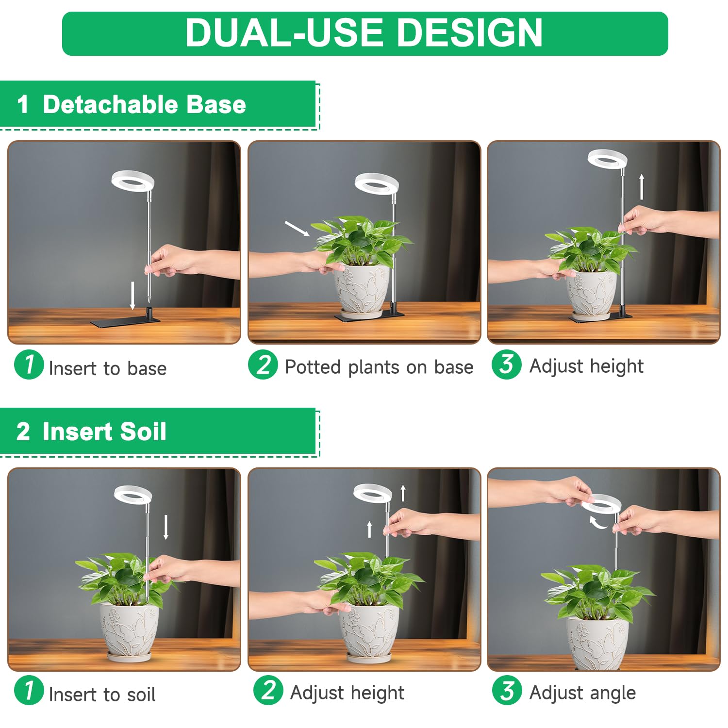 Aokrean Halo instalada en maceta demostrando crecimiento saludable de plantas