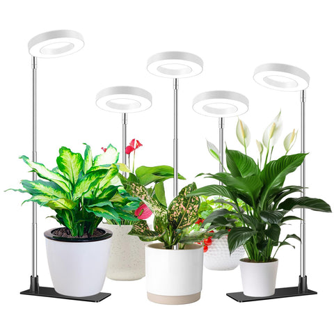 Aokrean vista frontal del pack de 5 luces halo con diseño elegante y compacto