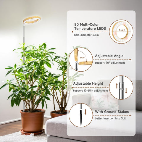 Aokrean primer plano de los 80 LED, iluminación potente y eficiente