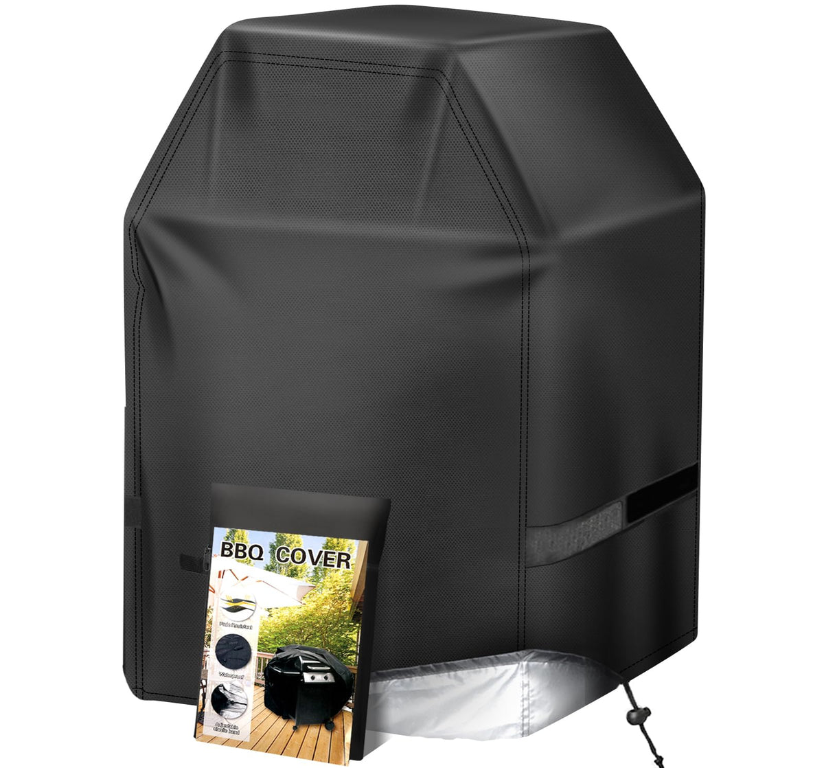 Aoretic vista frontal de la funda 40" protegiendo la parrilla y evitando lluvia