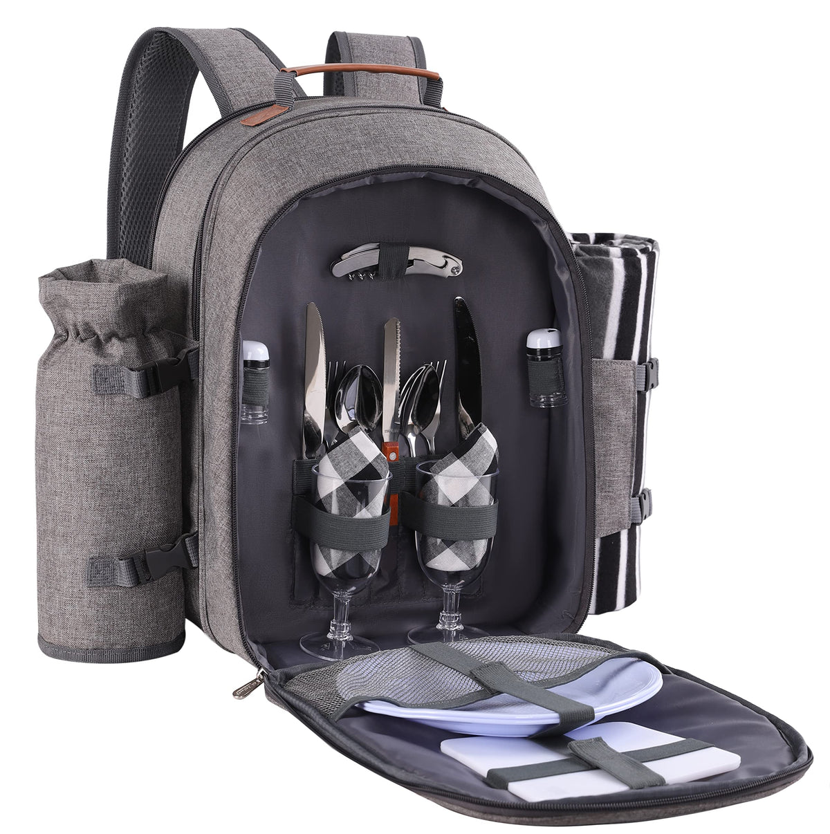 apollo walker vista frontal de la mochila mostrando diseño práctico y capacidad