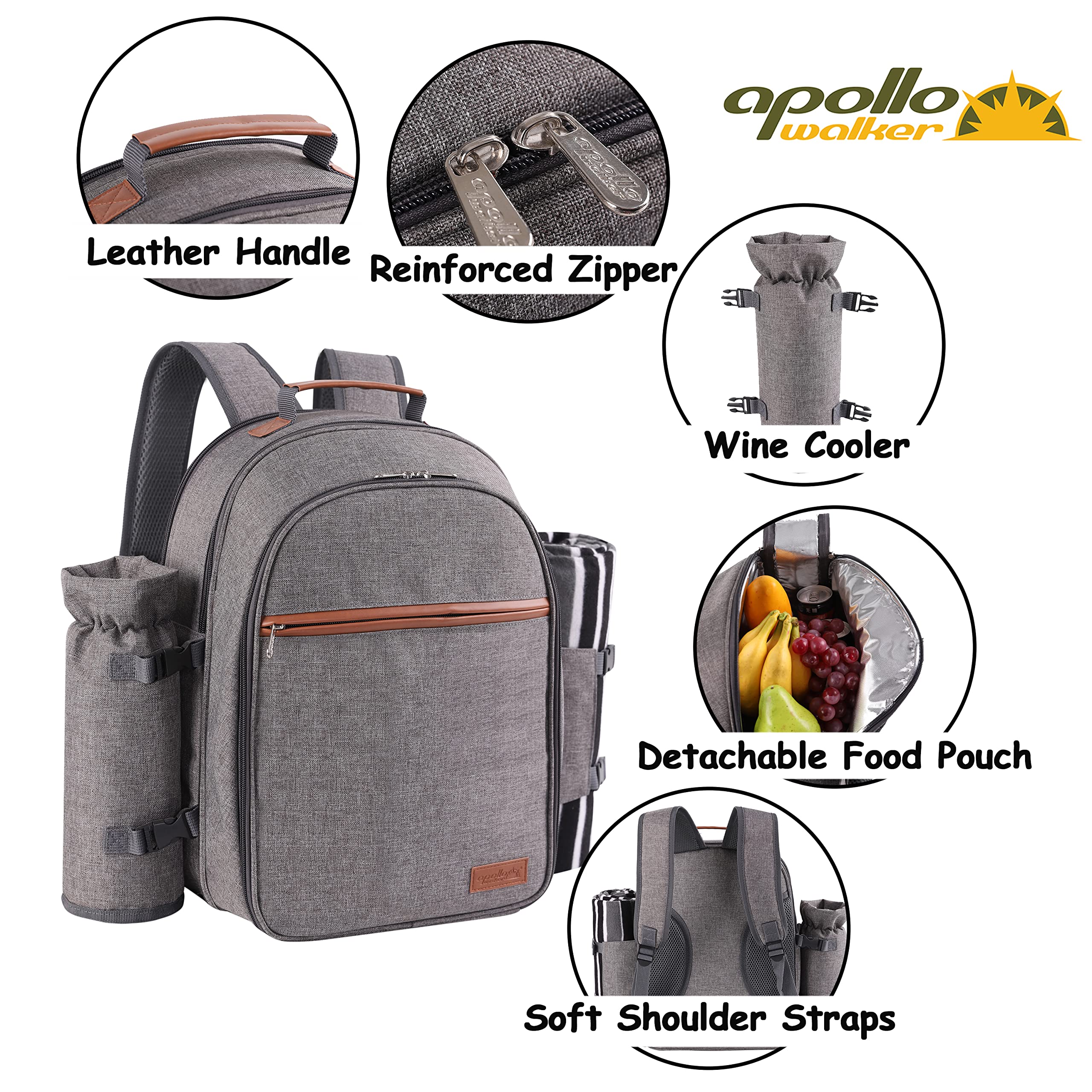 apollo walker porta-botellas aislado que mantiene la temperatura de la bebida