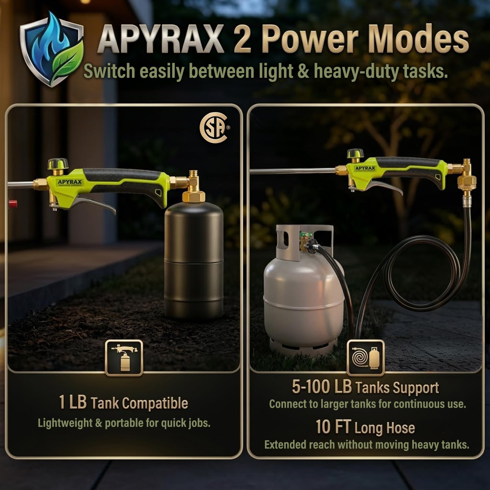 ApyraX conexión de manguera y válvula con control seguro
