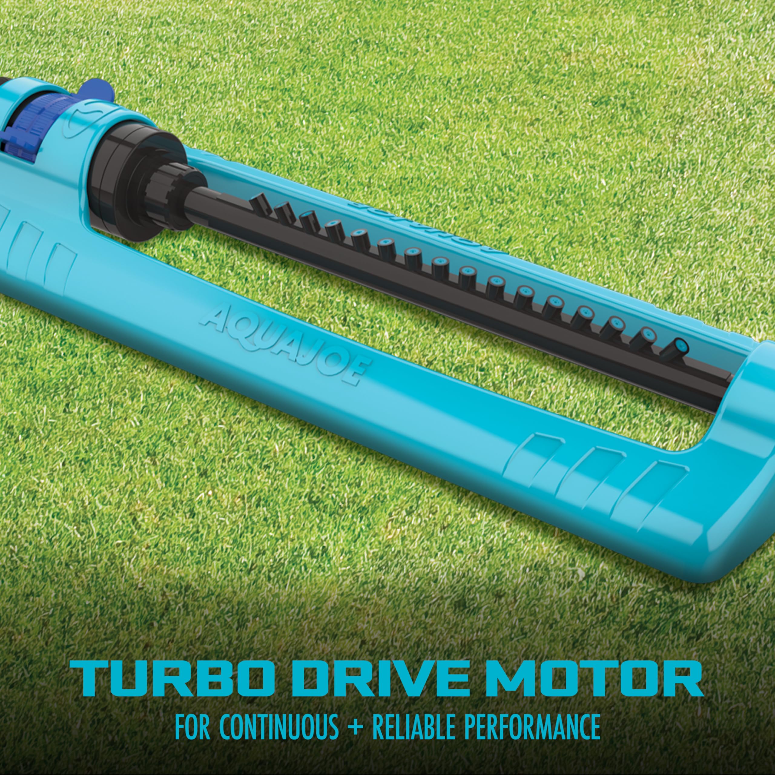 Aqua Joe vista del mecanismo turbo drive sellado para mayor vida útil
