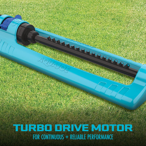 Aqua Joe vista del mecanismo turbo drive sellado para mayor vida útil