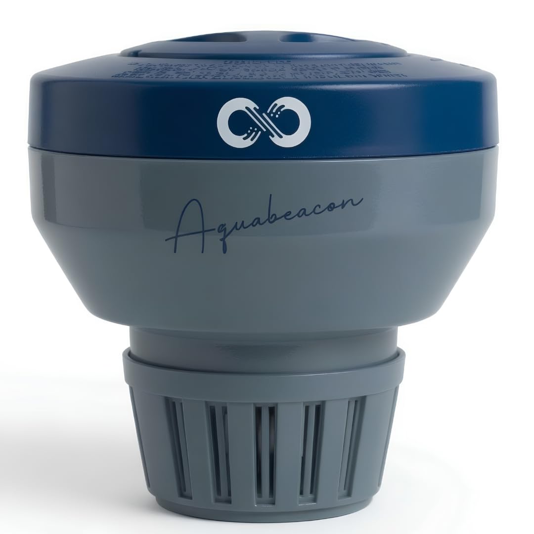Aquabeacon vista frontal del dispensador que facilita cloración continua
