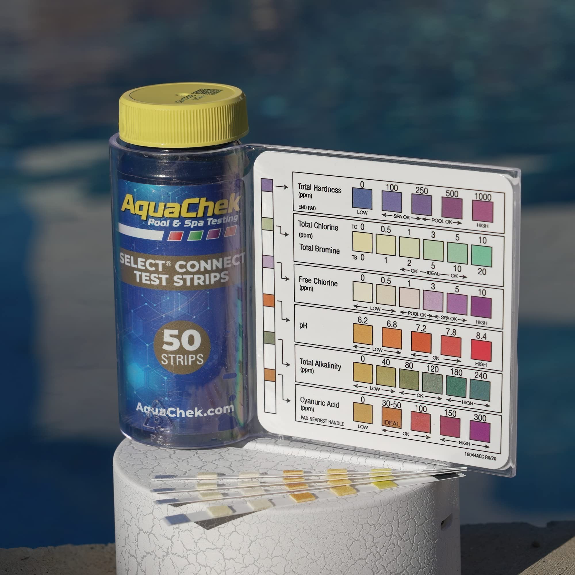 AquaChek detalle de almohadillas en la tira que mejora la lectura precisa