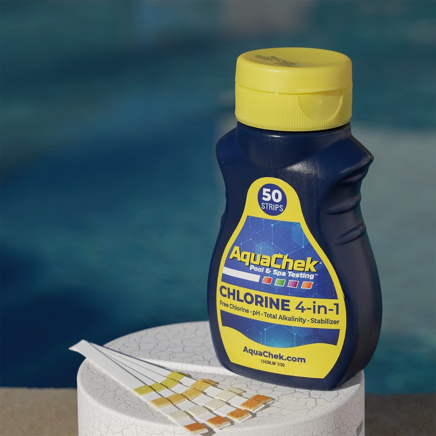 AquaChek detalle de tira 4-way para resultados precisos y rápidos