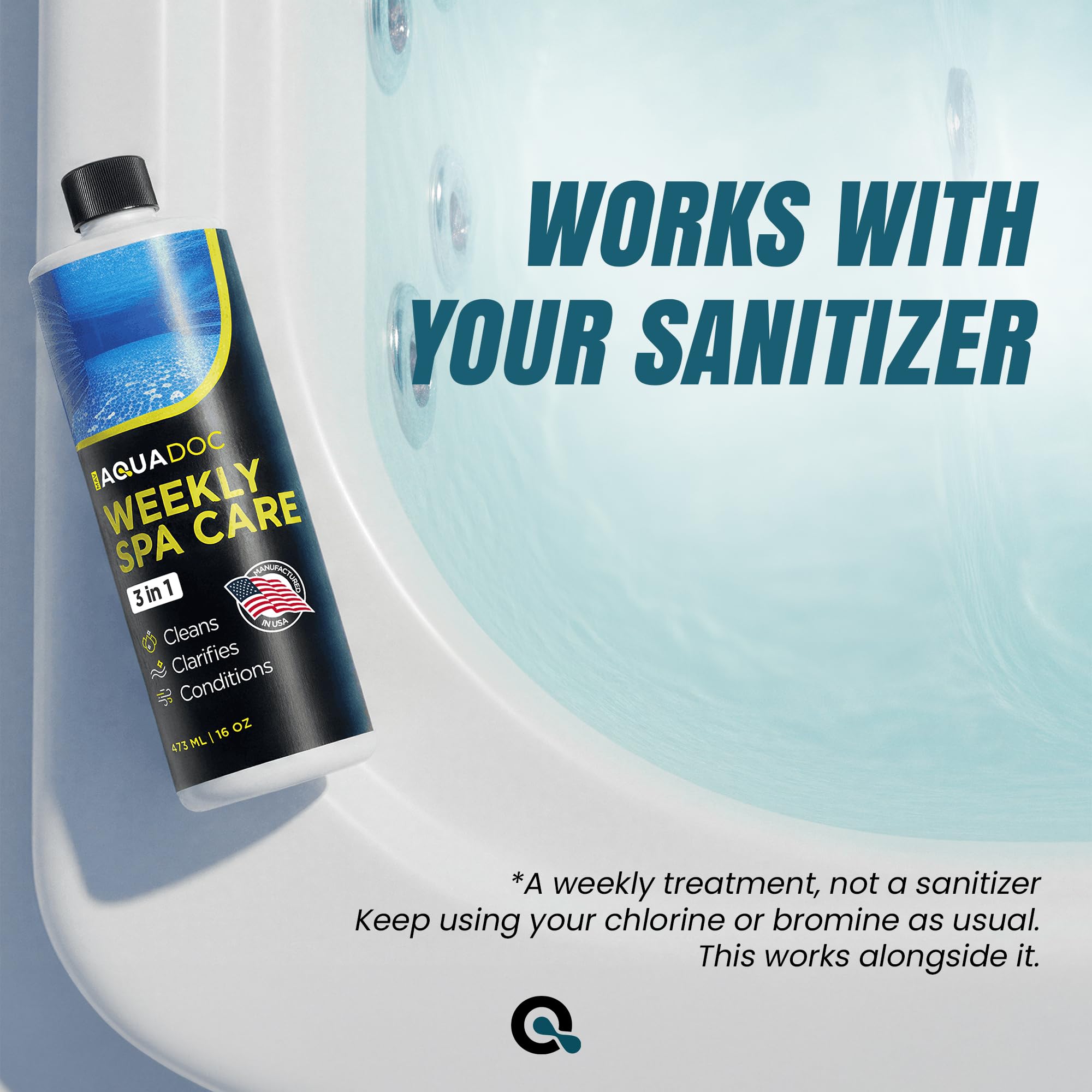 AquaDoc empaque con sello made in USA resaltando calidad