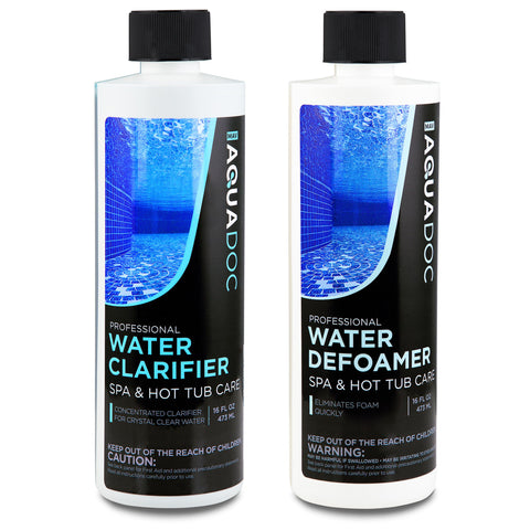 AquaDoc vista frontal del kit de 16 oz que garantiza claridad rápida