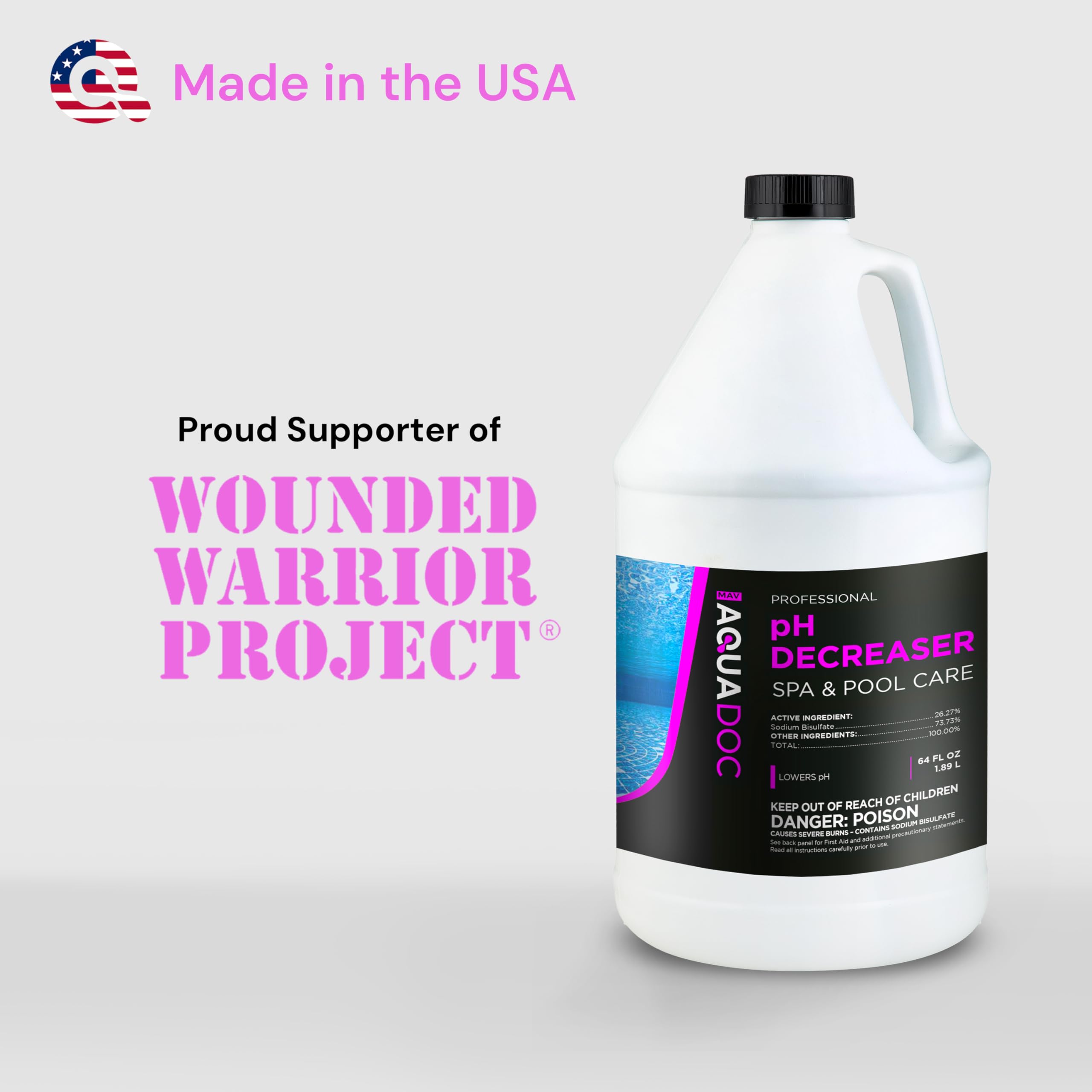 AquaDoc cierre y sello 'Made in USA' destacando calidad consistente
