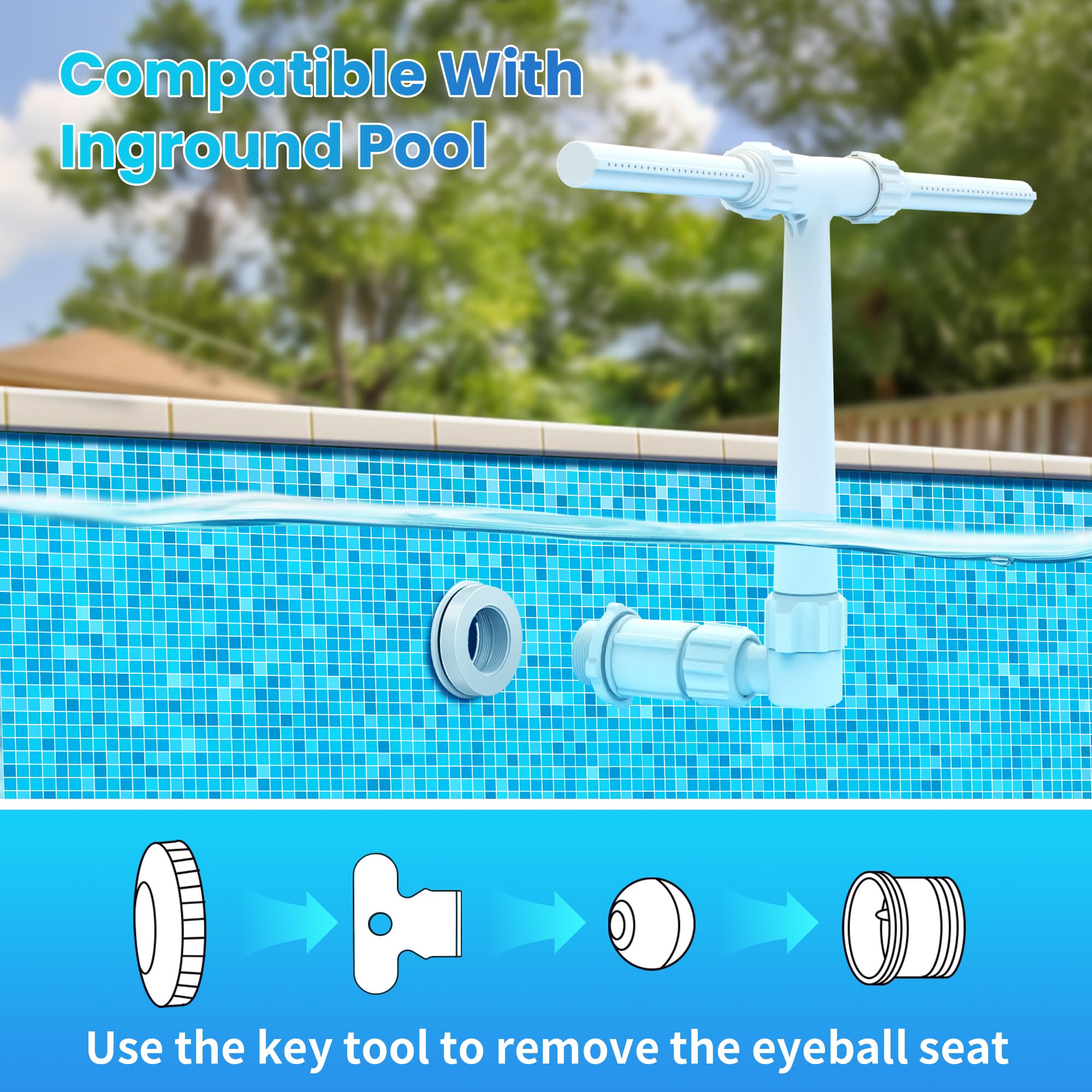 AquaJoyer adaptador universal para conexiones 1 ¼" y 1 ½" convenientes