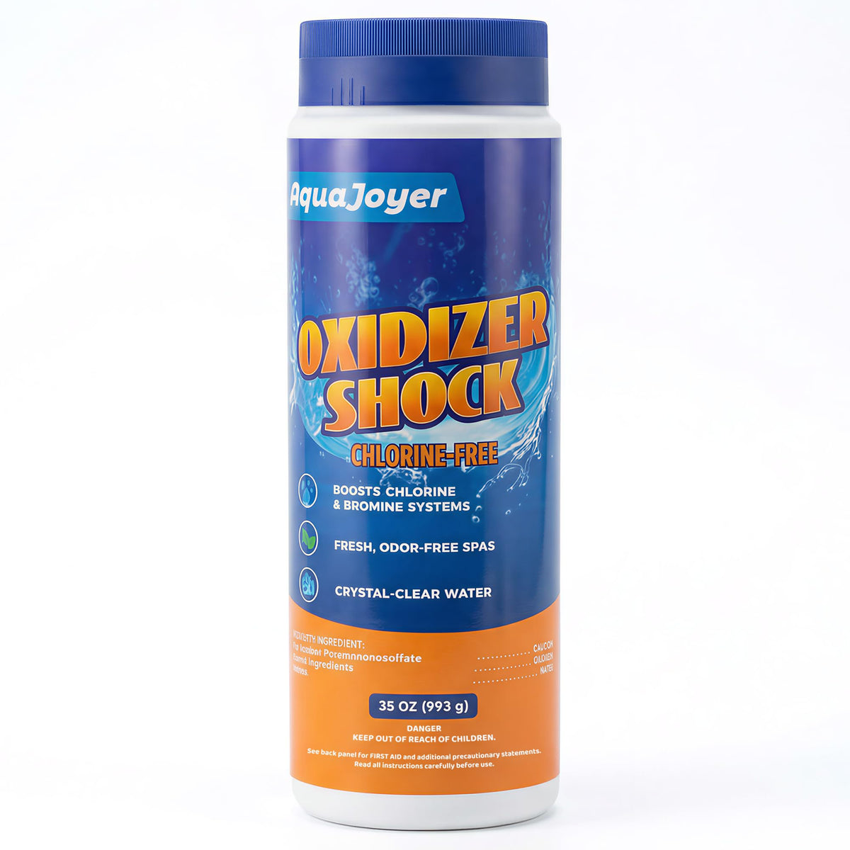 AquaJoyer frente del envase 35 oz mostrando presentación y uso práctico