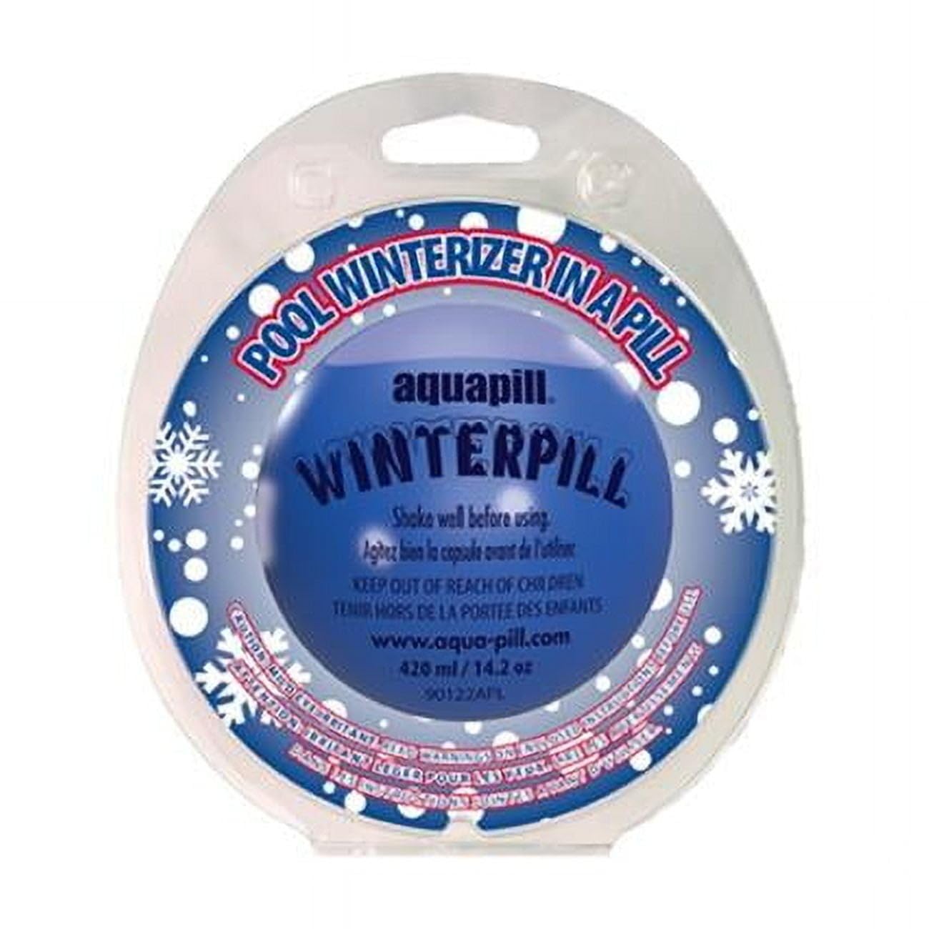 Aquapill pastilla WinterPill primer plano de la textura y tamaño que facilita liberación lenta