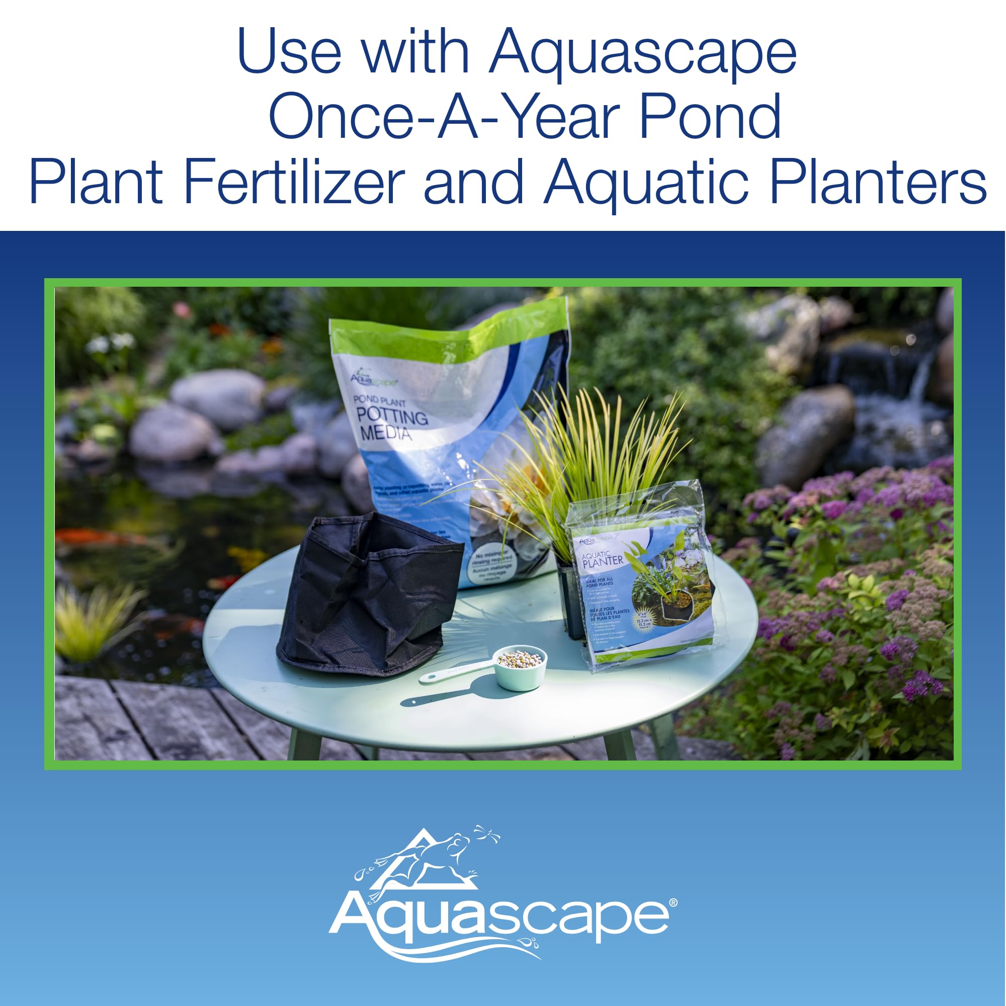 Aquascape bolsa en manos para mostrar peso y facilidad de manejo