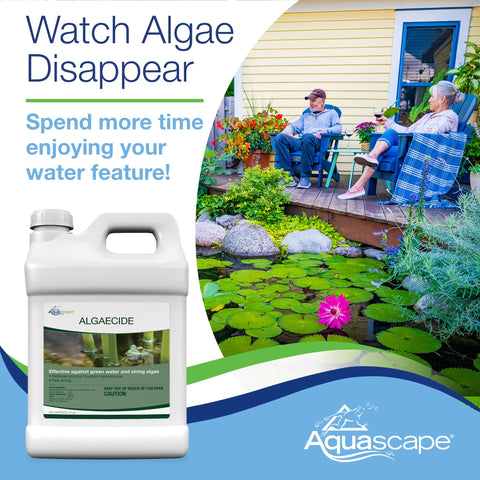 Aquascape producto en jardín con fuente mejorada visualmente
