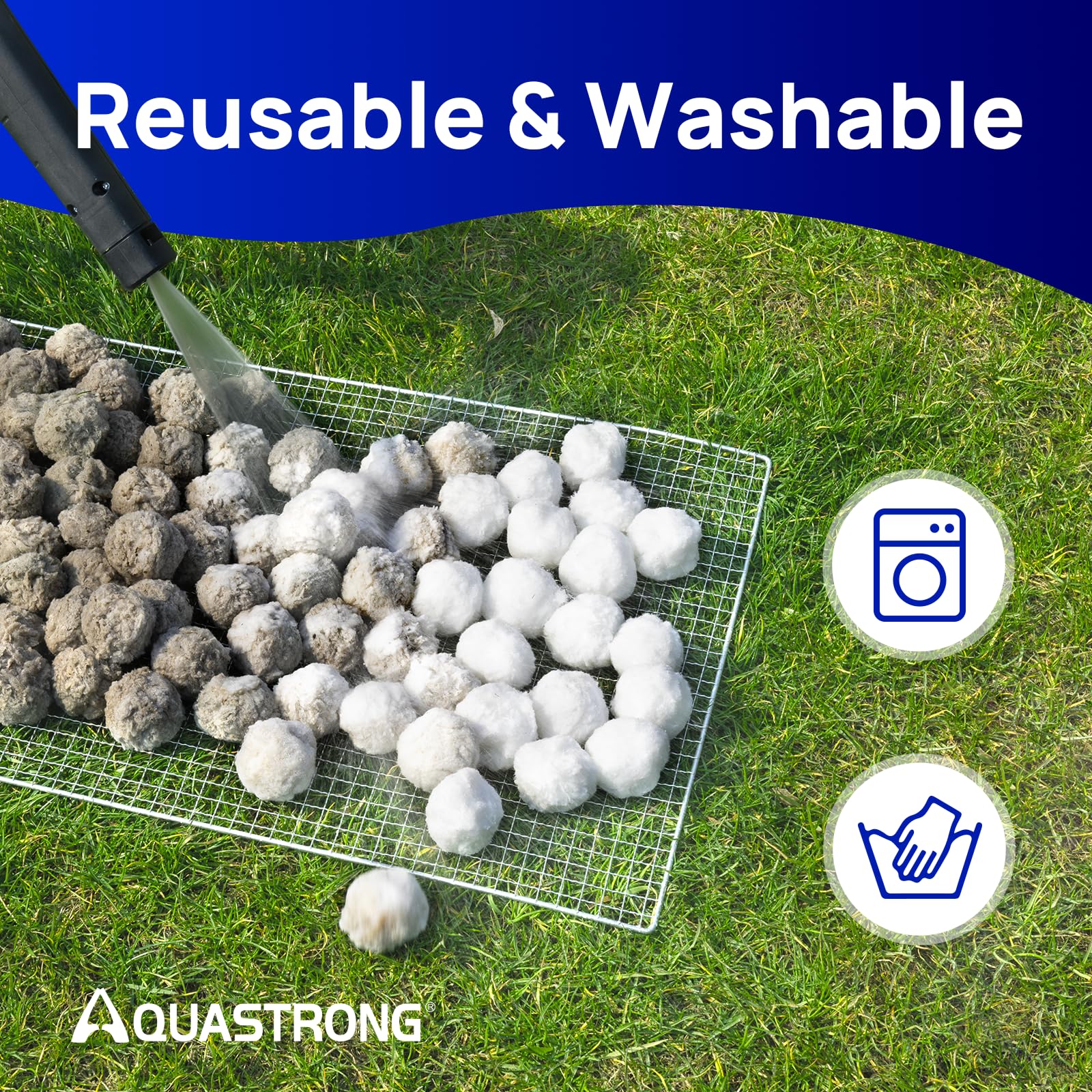 AQUASTRONG etiqueta con garantía y servicio para tranquilidad