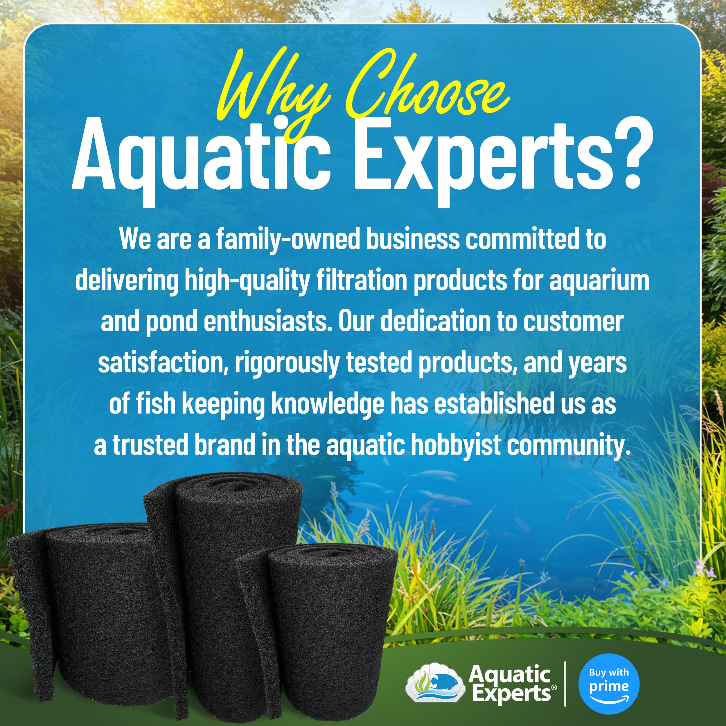 Aquatic Experts almohadilla en entorno de jardín acuático, agua más clara y saludable