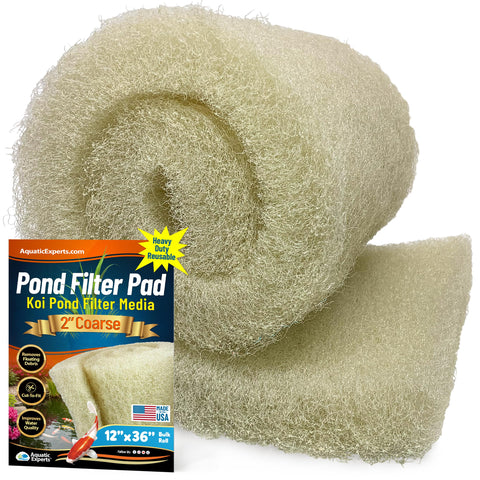 Aquatic Experts vista frontal del pad mostrando dimensiones y color crema, práctico para recambio