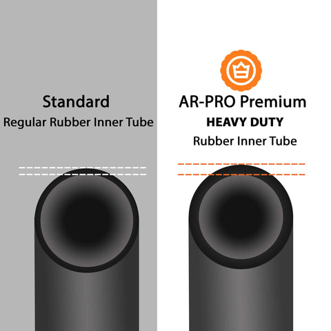 AR-PRO comparación de espesor, mayor amortiguación y durabilidad