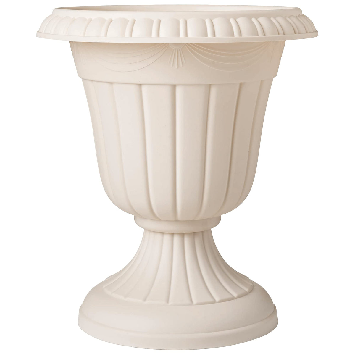Arcadia Garden urna frontal beige mostrando diseño clásico y acabado resistente