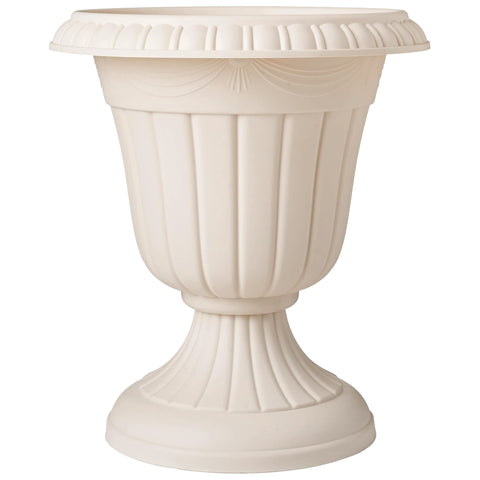 Arcadia Garden urna frontal beige mostrando diseño clásico y acabado resistente