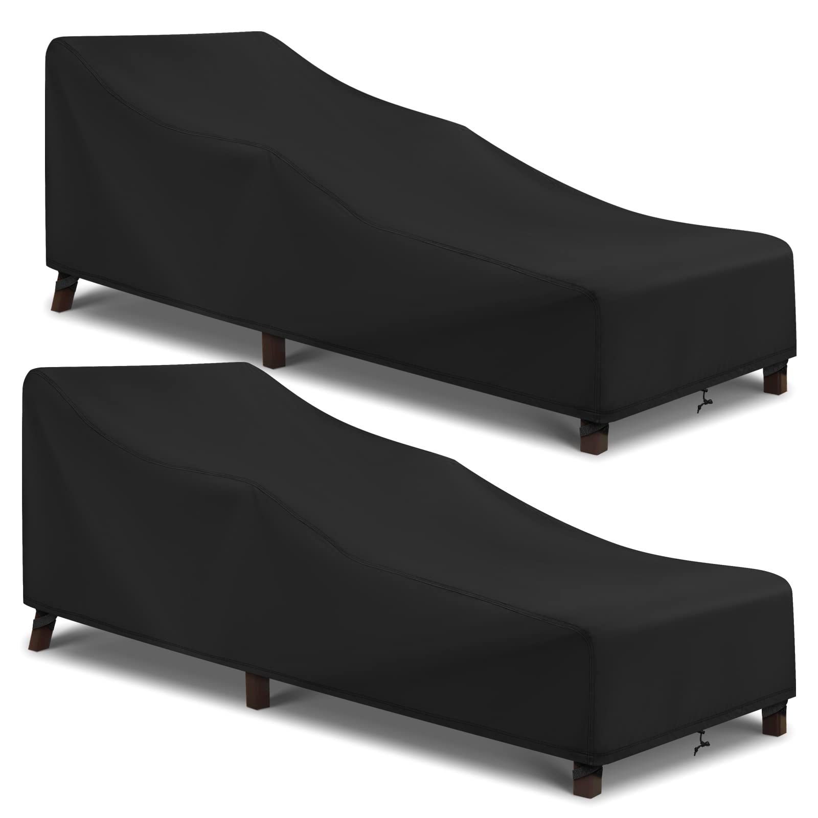 Arcedo funda chaise frontal mostrando cobertura completa y protección contra lluvia