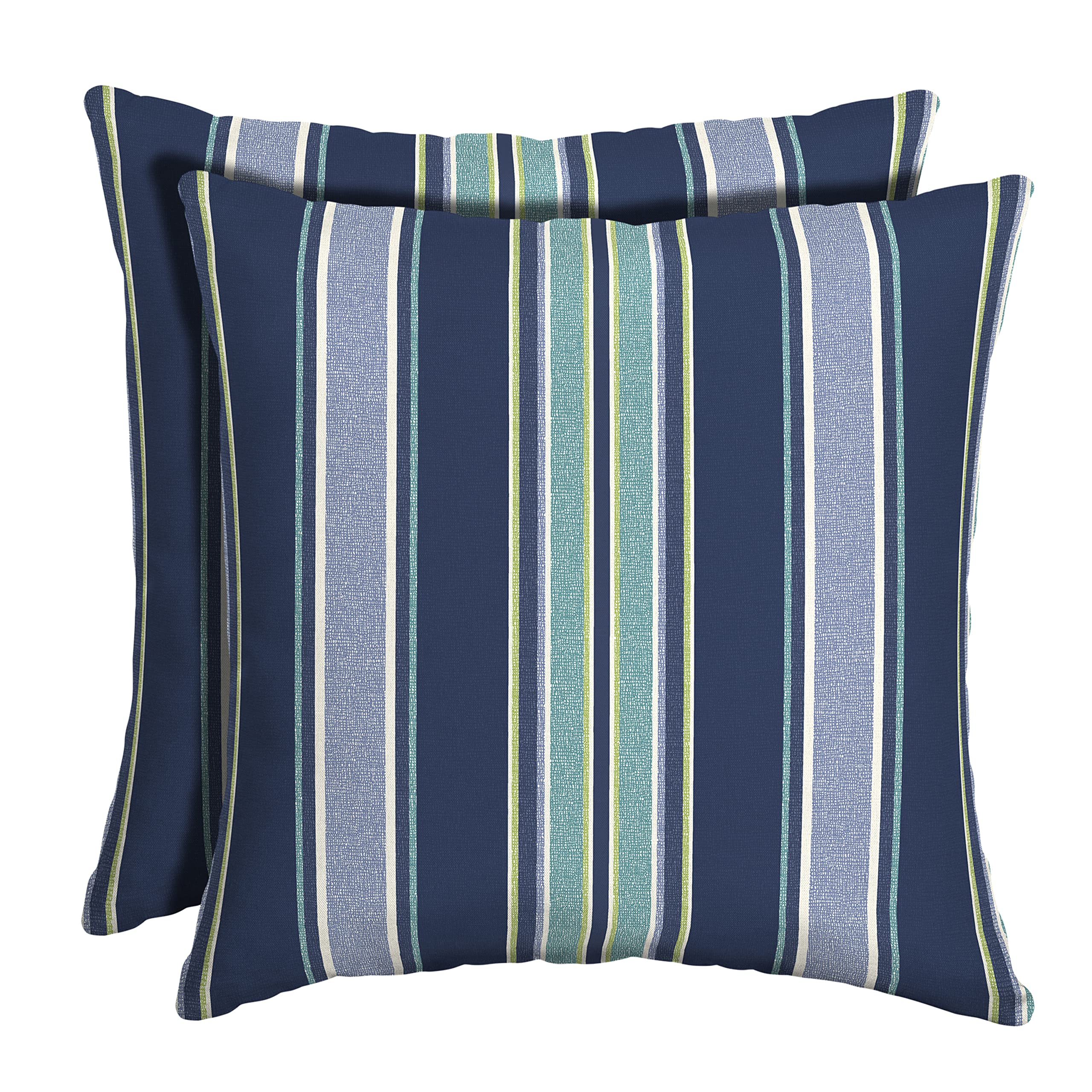 Arden Selections cojín frontal azul a rayas aporta estilo a tu patio
