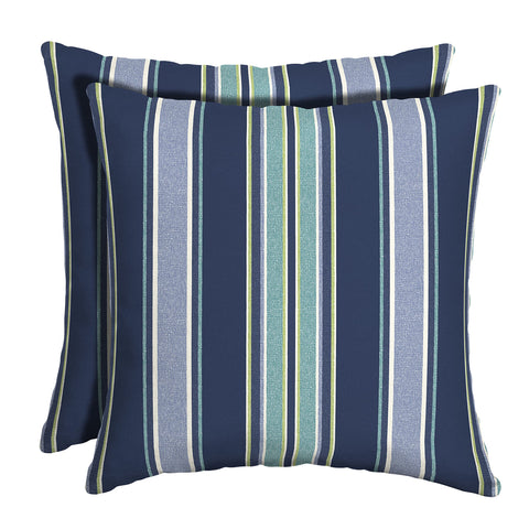 Arden Selections cojín frontal azul a rayas aporta estilo a tu patio