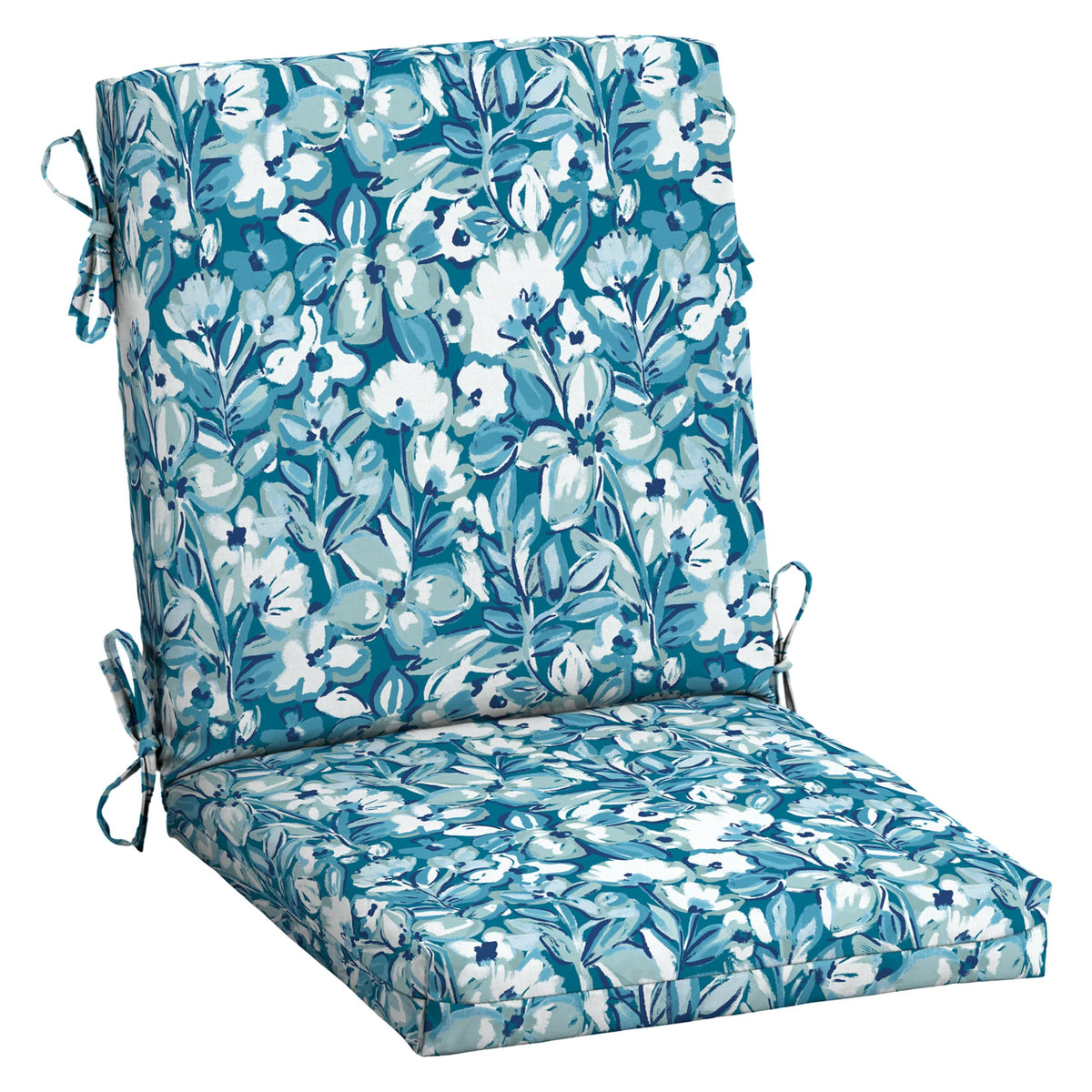 Arden Selections cojín frontal aqua blue fusion floral, color duradero