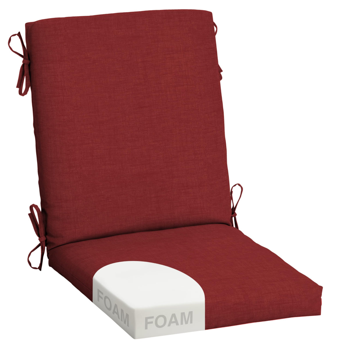 Arden Selections cojín frontal Ruby Red muestra color vibrante y ajuste