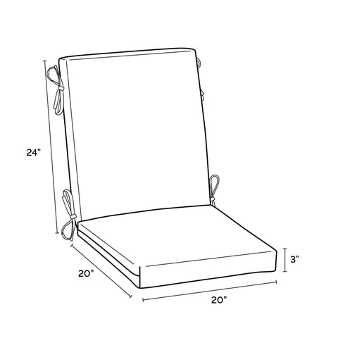Arden Selections cojín colocado en silla de comedor exterior, mayor comodidad