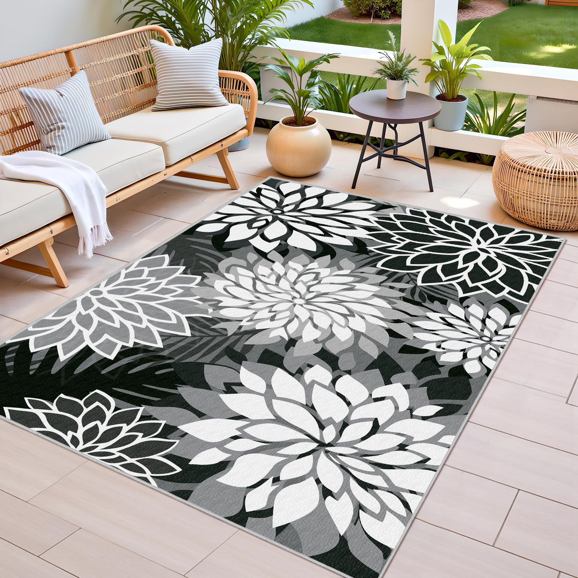 Arenarug primer plano de la textura floral que aporta confort y durabilidad