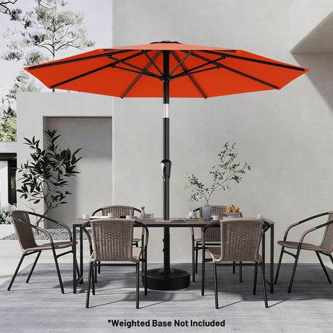 AreShark parasol en uso junto a mesa de patio para sombra de 4–6 personas