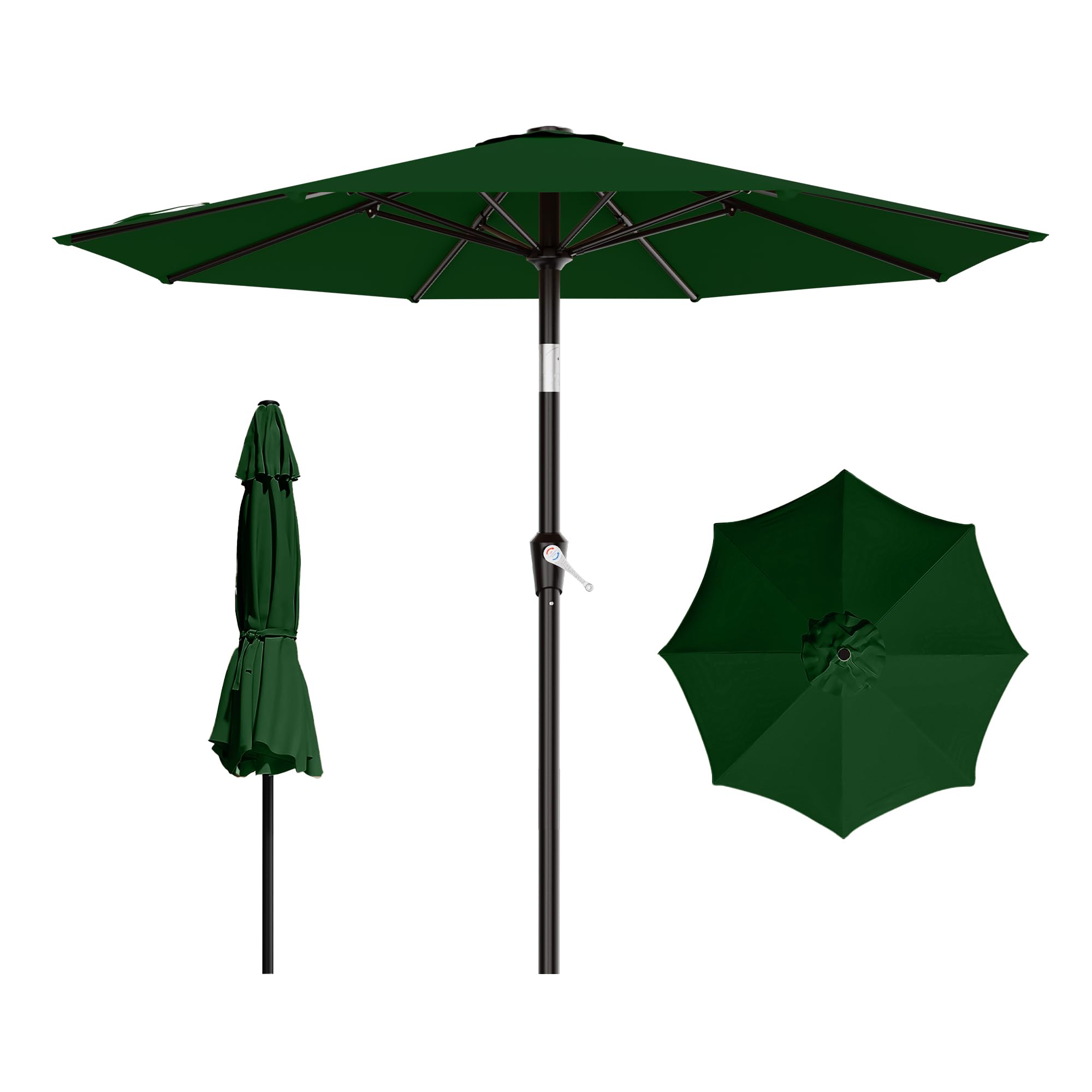 AreShark parasol frontal mostrando forma y cobertura amplia