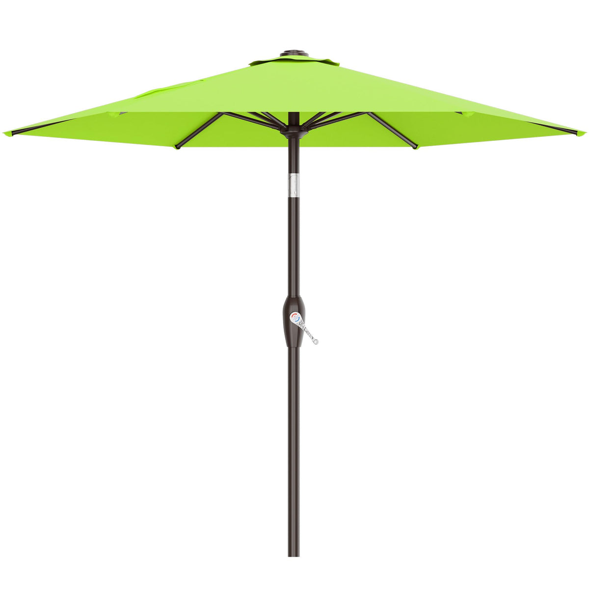 AreShark vista frontal de la sombrilla verde manzana que ofrece sombra amplia