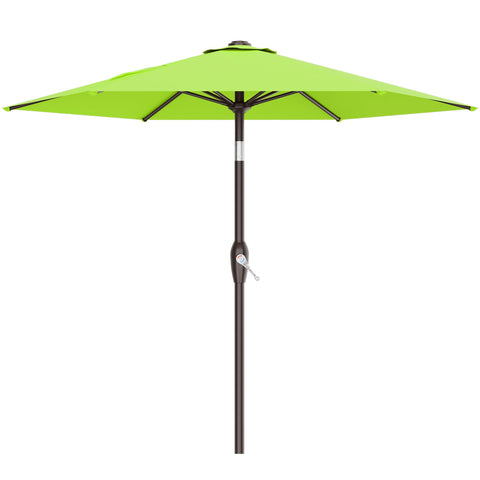 AreShark vista frontal de la sombrilla verde manzana que ofrece sombra amplia