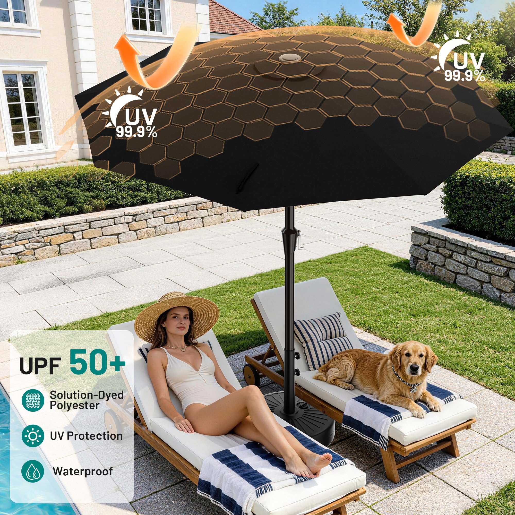 AreShark sombreando mesa en inclinación para bloquear el sol