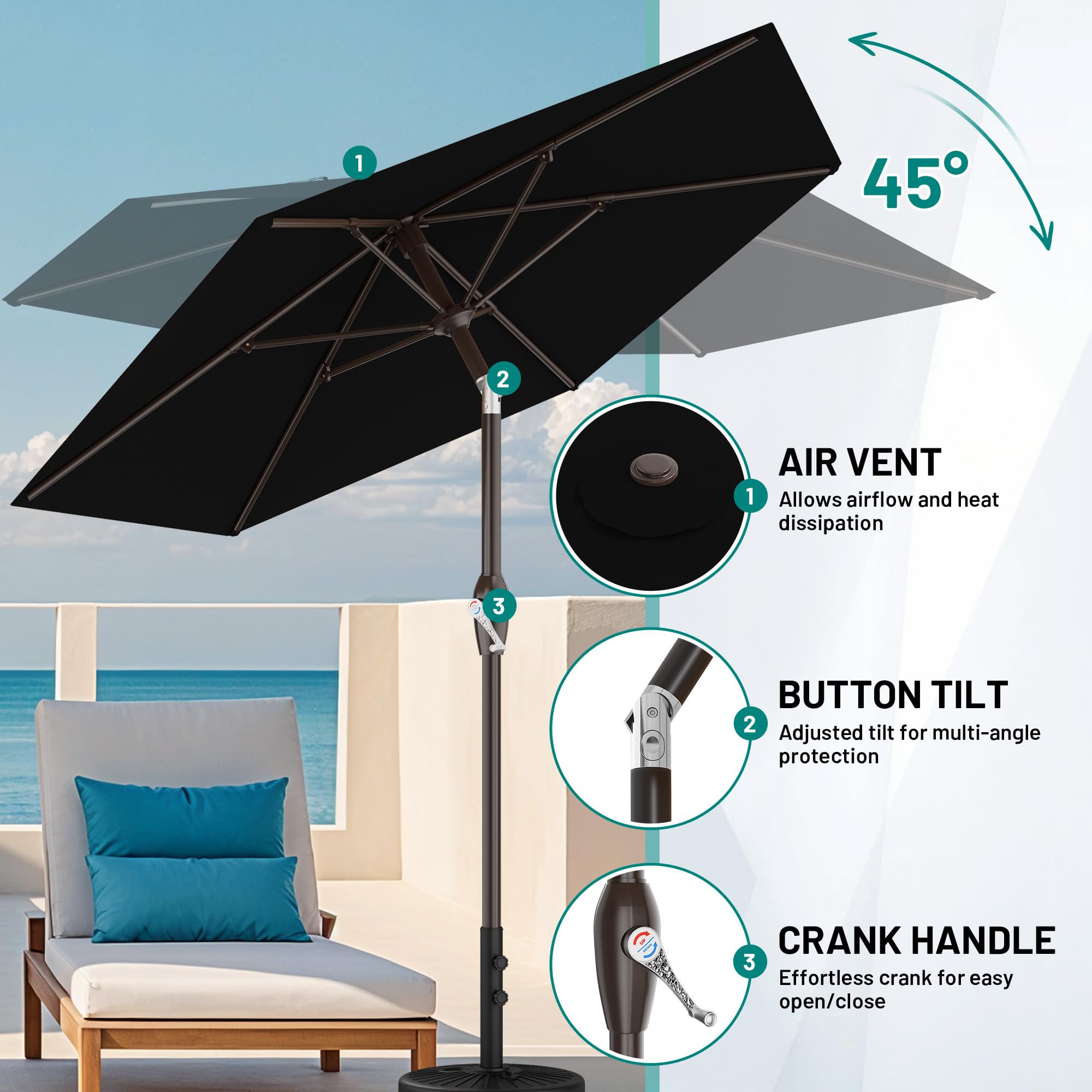 AreShark tejido impermeable cerca que mantiene seco el área