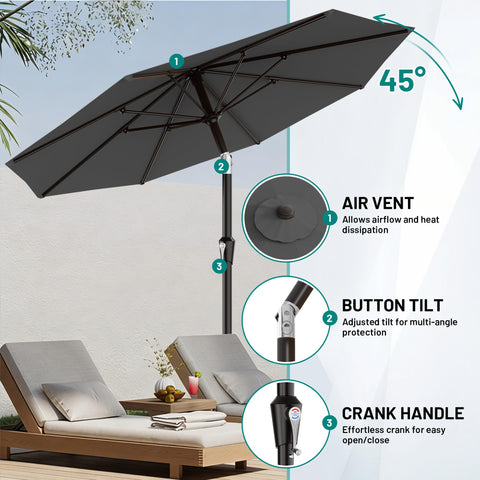AreShark doble ventilación superior que mejora estabilidad frente al viento