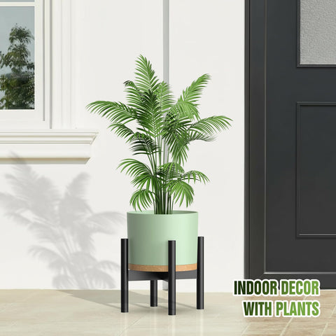 Areutxbis maceta con monstera en salón mostrando integración decorativa y soporte