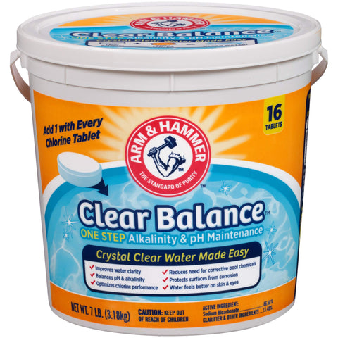 Arm & Hammer envase frontal mostrando 16 tabletas y tapa resellable para almacenamiento seguro