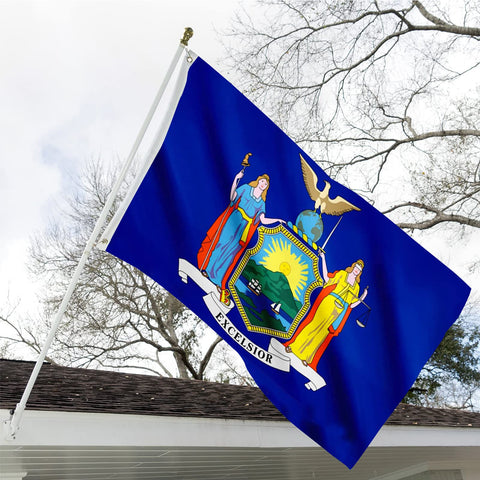 ARSOF bandera New York detalle de tejido 3 capas que muestra durabilidad