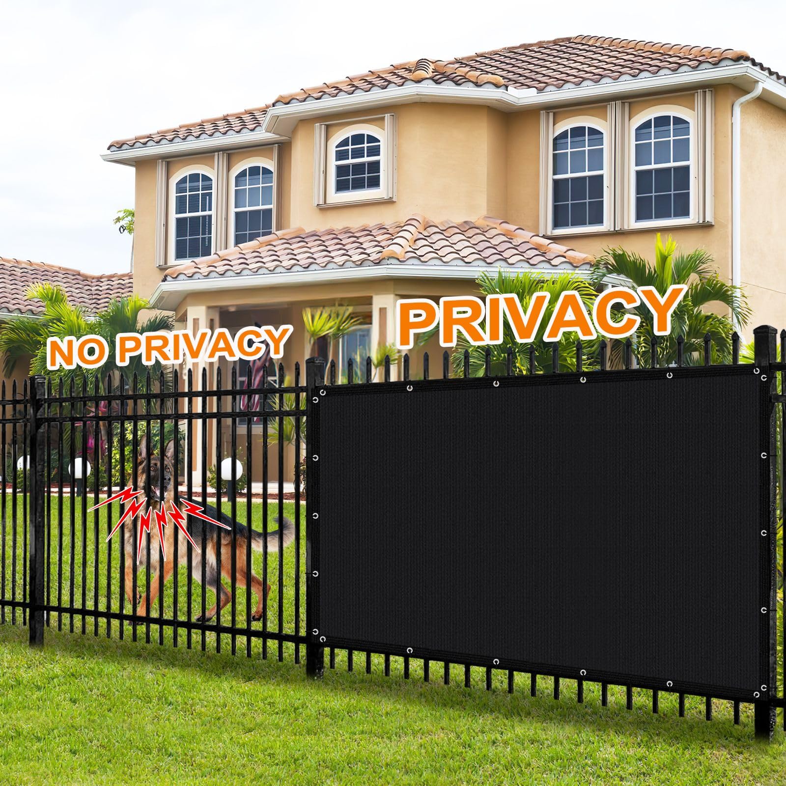 Artpuch usada como pantalla de privacidad en balcón