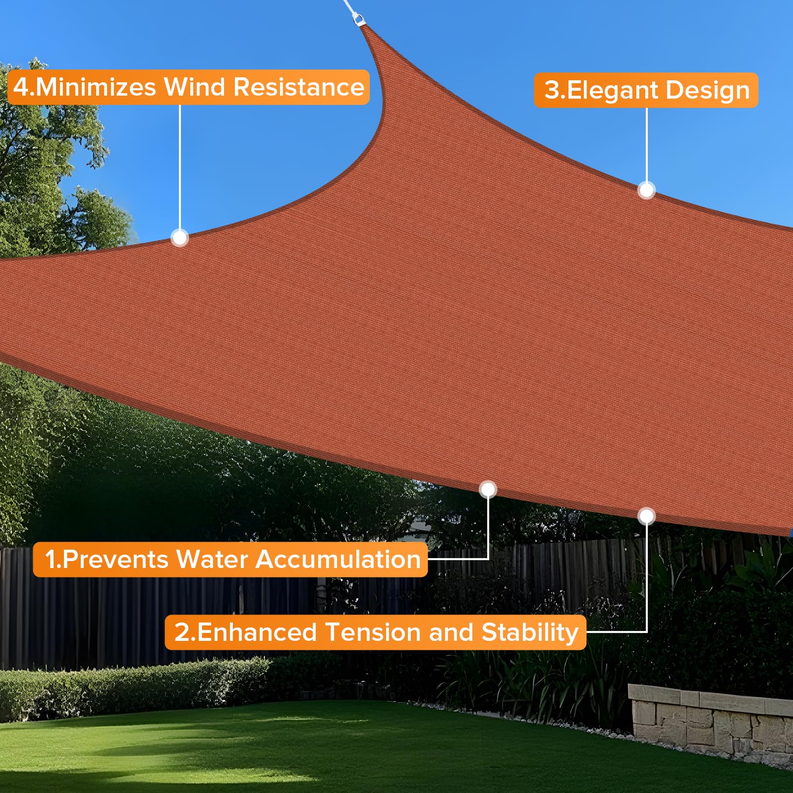 Artpuch vela instalada en patio ofreciendo sombra y confort